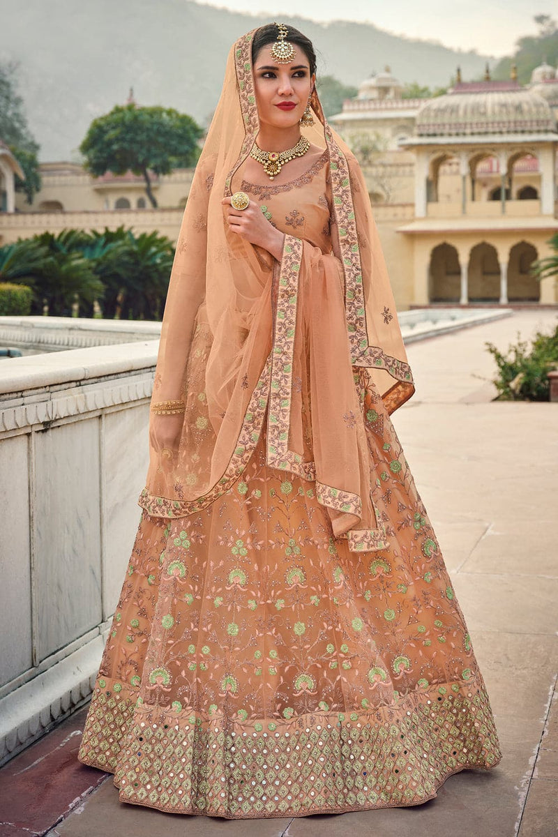 Coral bridal lehenga new arrivals