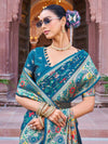 Green Soft Silk Festive Wear Saree With Blouse Piece