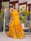 Yellow Silk Saree With Blouse Piece