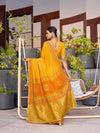 Yellow Silk Saree With Blouse Piece