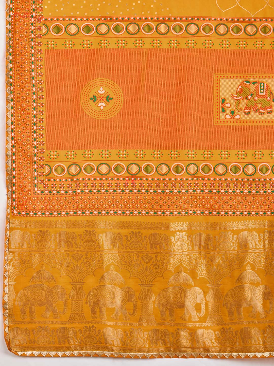 Yellow Silk Saree With Blouse Piece