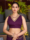 Violet Silk Saree With Blouse Piece