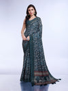 Blue Poly Silk Daily Wear Saree With Blouse Piece