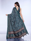 Blue Poly Silk Daily Wear Saree With Blouse Piece