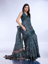 Blue Poly Silk Daily Wear Saree With Blouse Piece