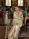Green Handwoven Kanjivaram Silk Saree With Blouse Piece