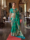 Fern Two-Tone Handloom Weaving Silk Saree With Blouse Piece
