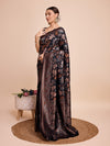 Black Silk Saree With Blouse Piece