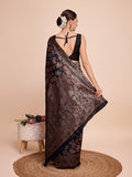 Black Silk Saree With Blouse Piece