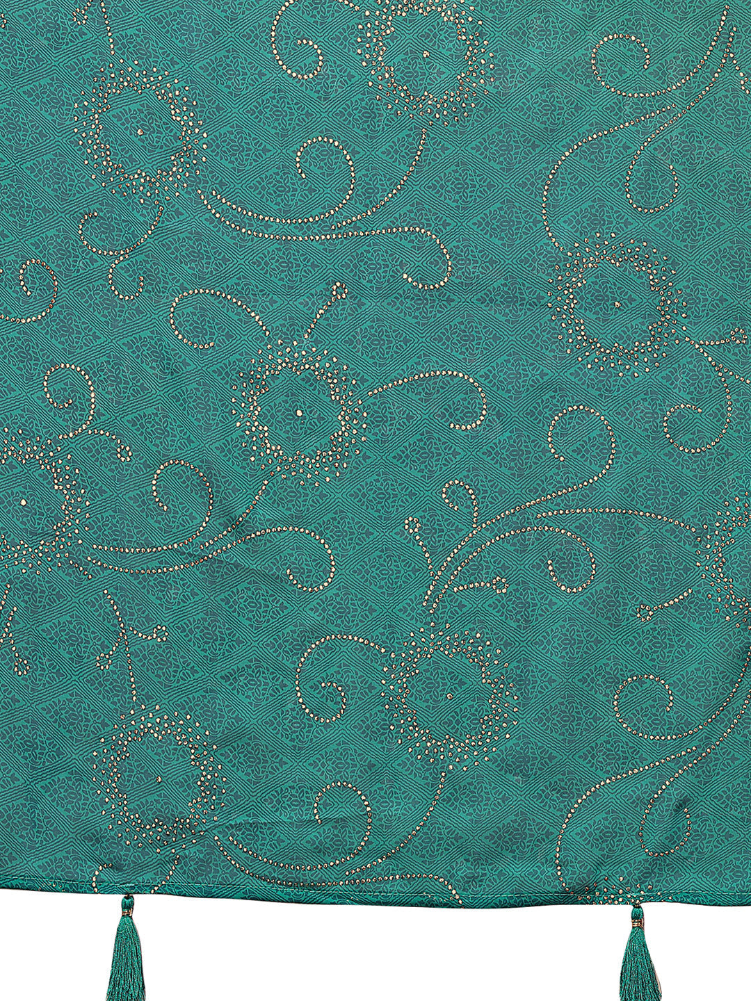Green Satin Silk Saree With Blouse Piece