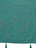 Green Satin Silk Saree With Blouse Piece