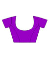 Violet Silk Blend Saree With Blouse Piece