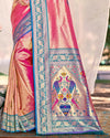 Multi Color kanjivaram silk Sarees With Blouse Piece