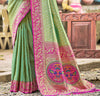 Multi Color kanjivaram silk Sarees With Blouse Piece
