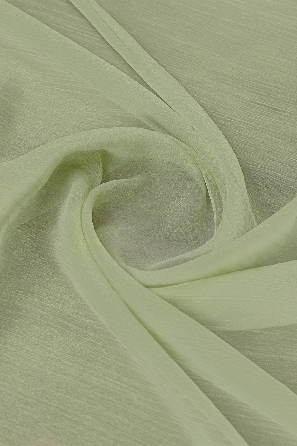 Pista Green Chiffon Saree With Blouse Piece