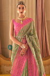 Fern Green Silk Saree