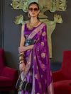 Berry Violet Banarasi Saree