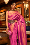 Punch Pink Kanjivaram Saree