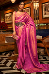Punch Pink Kanjivaram Saree
