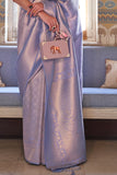 Cloud Grey Kanjivaram Saree