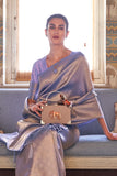 Cloud Grey Kanjivaram Saree