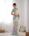 Multicolor Georgette Designer Printed Saree Saree With Blouse Piece