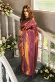 ROSHNI BHATIA in Wine Purple Woven Kanjivaram Saree