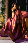 ROSHNI BHATIA in Wine Purple Woven Kanjivaram Saree