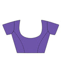 Purple Satin Festive Wear Saree With Blouse Piece