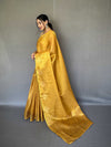Yellow Silk Festive Wear Saree With Blouse Piece