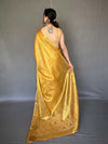 Yellow Silk Festive Wear Saree With Blouse Piece
