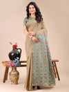 Beige Cotton Saree With Blouse Piece