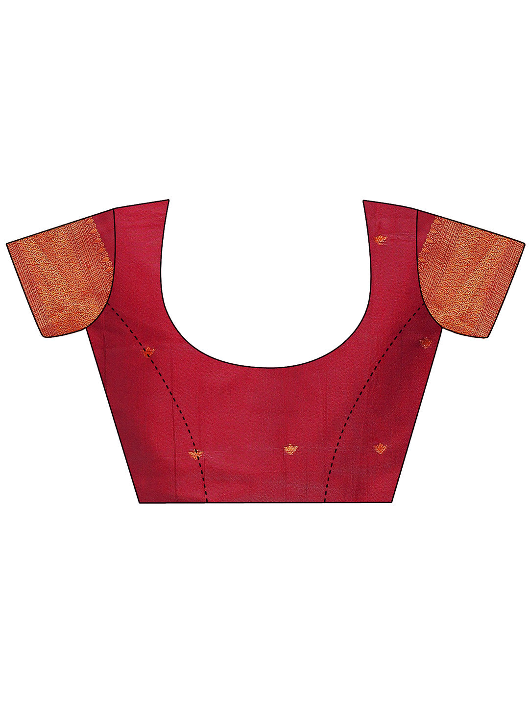 Maroon Banarasi silk Saree With Blouse Piece