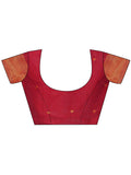 Maroon Banarasi silk Saree With Blouse Piece