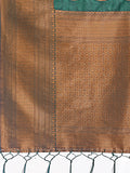 Green Banarasi silk Saree With Blouse Piece