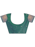 Green Banarasi silk Saree With Blouse Piece