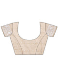 Brown Linen Cotton Saree With Blouse Piece