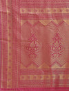 Light Pink & Magenta Banarasi Silk Saree With Blouse Piece