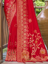 Red Silk Saree With Blouse Piece