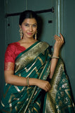 Deep Green Kanjivaram Saree