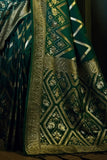 Deep Green Kanjivaram Saree