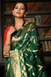 Deep Green Kanjivaram Saree