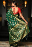 Deep Green Kanjivaram Saree
