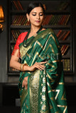 Deep Green Kanjivaram Saree