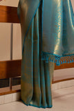Teal Blue Kanjivaram Saree