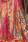 Taffy Pink Paithani Saree