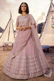 bush pink designer lehenga