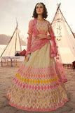 beige designer lehengas