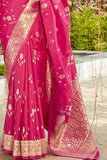 Banarasi Saree In Cerise Pink