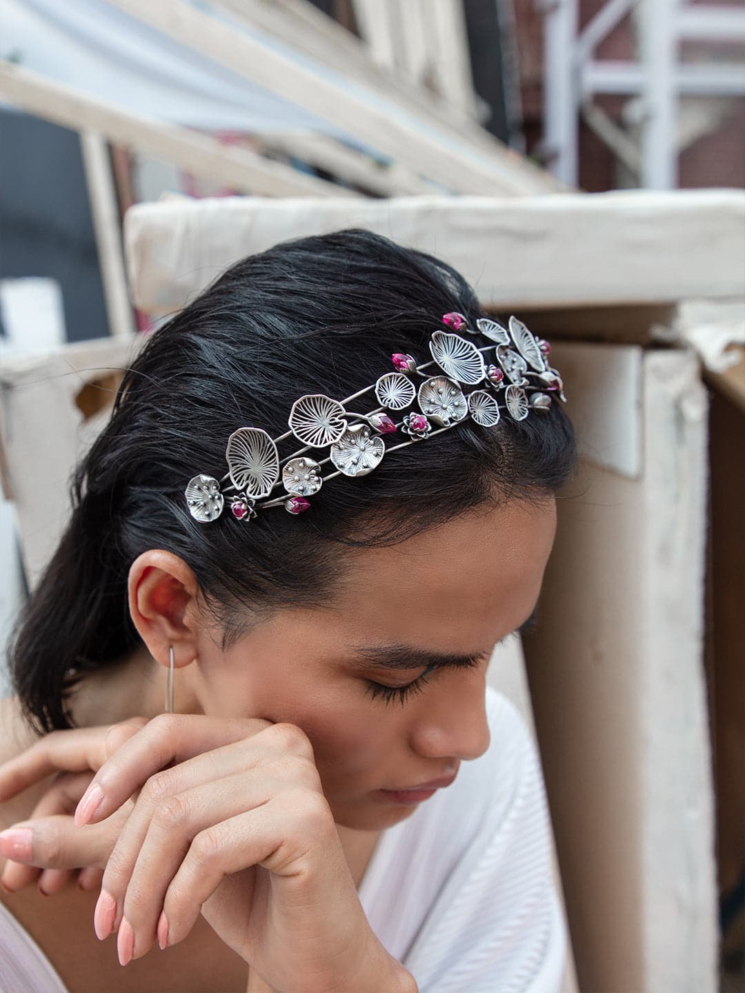 Rise Above Abuse Hairband in 925 Silver
